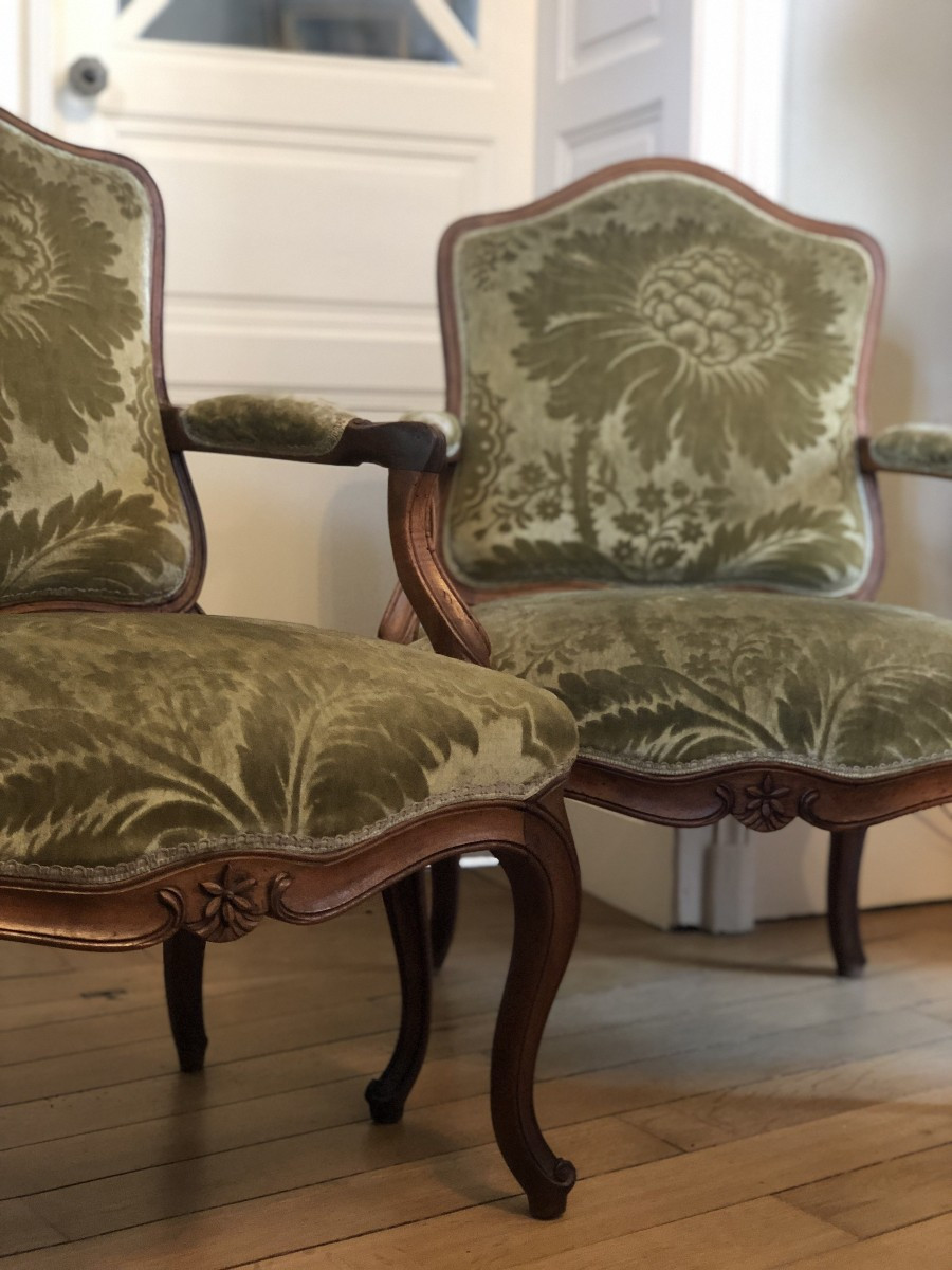 Pair Of Armchairs, 18th Century.-photo-2