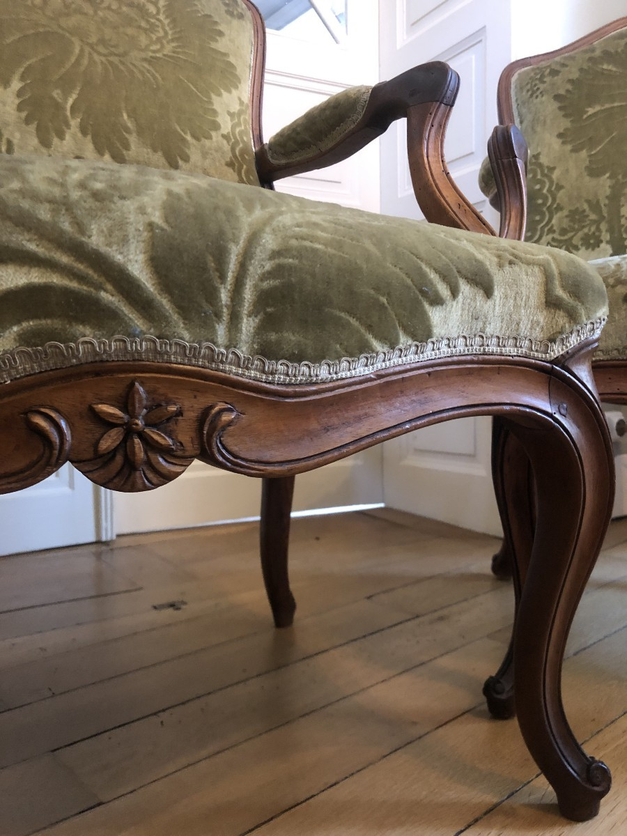 Pair Of Armchairs, 18th Century.-photo-3