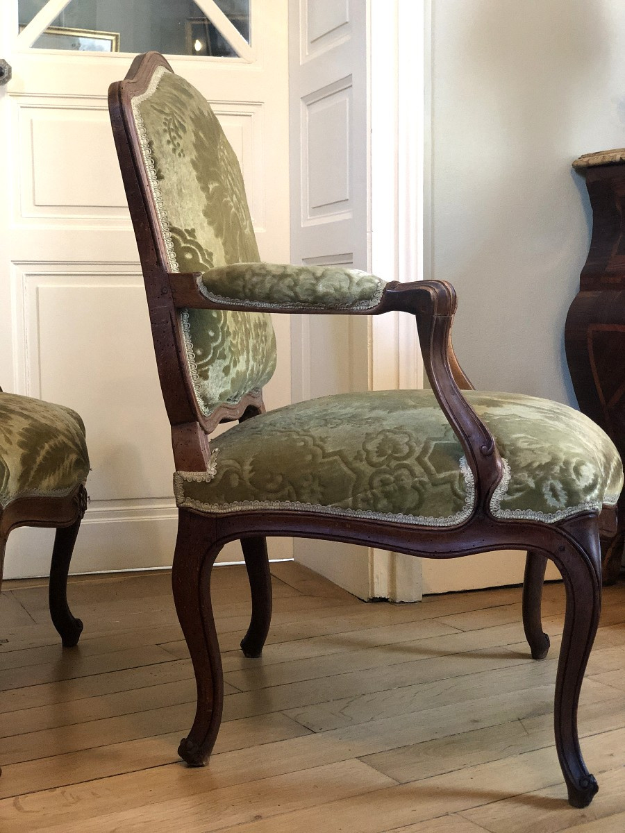 Pair Of Armchairs, 18th Century.-photo-7