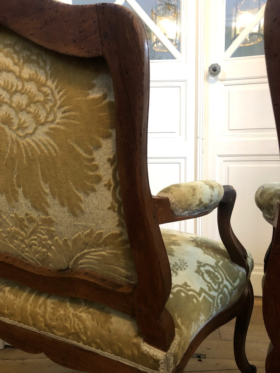 Pair Of Armchairs, 18th Century.-photo-8
