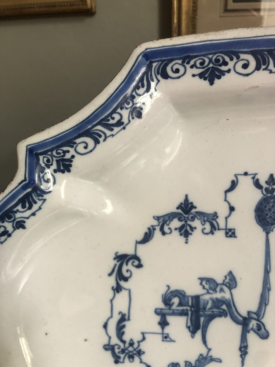 Grand plat de Moustiers, XVIIIème .-photo-3