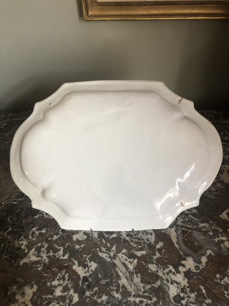 Grand plat de Moustiers, XVIIIème .-photo-2