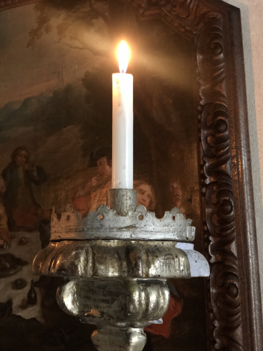 Paire de grands flambeaux, XVIIIème .-photo-3