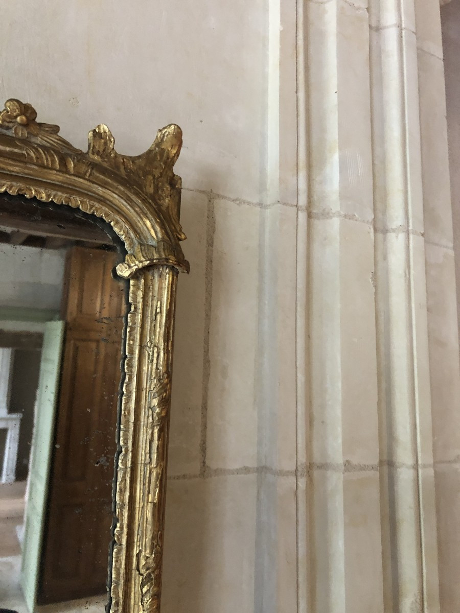 Miroir de boiserie,  XVIIIème .-photo-1