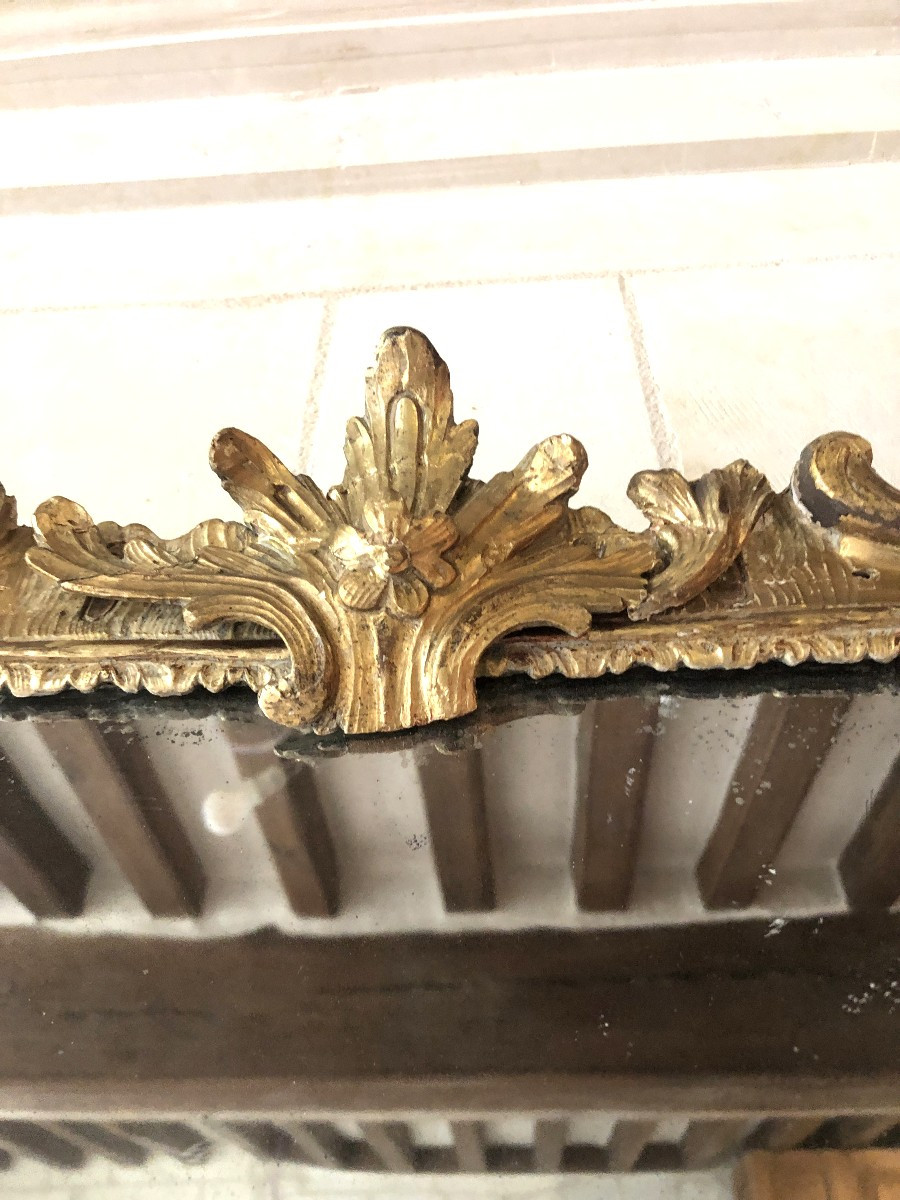 Miroir de boiserie,  XVIIIème .-photo-2