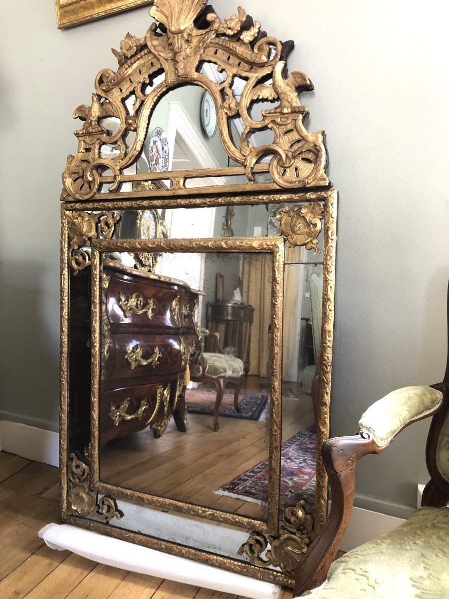 Grand miroir, Régence .-photo-2