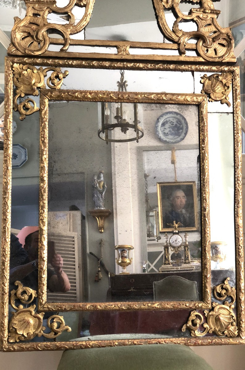 Grand miroir, Régence .-photo-2