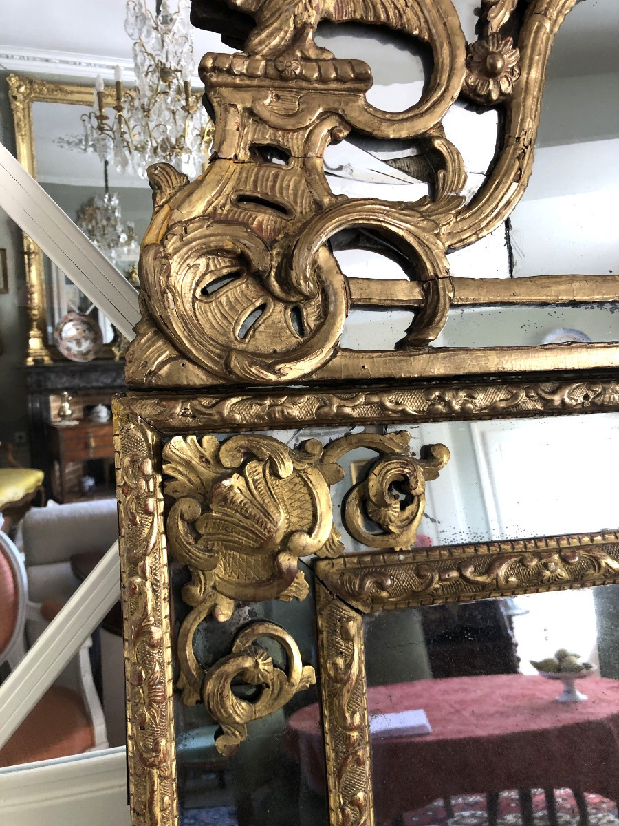 Grand miroir, Régence .-photo-3