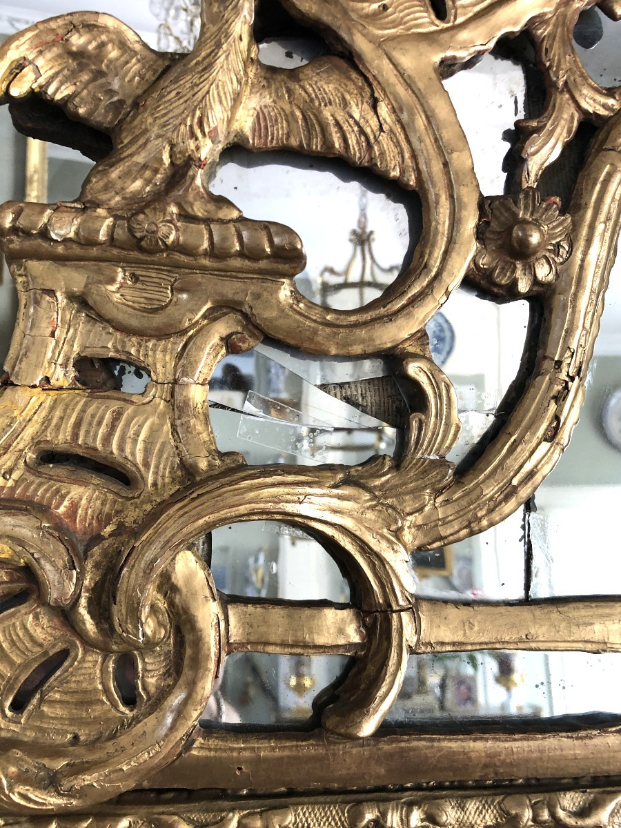 Grand miroir, Régence .-photo-4