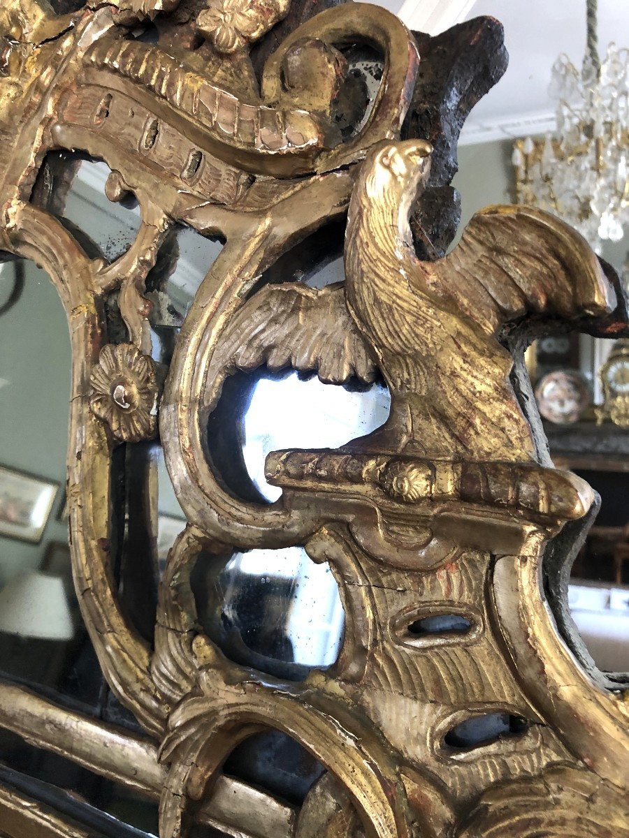 Grand miroir, Régence .-photo-6