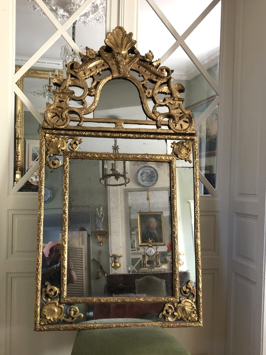 Grand miroir, Régence .