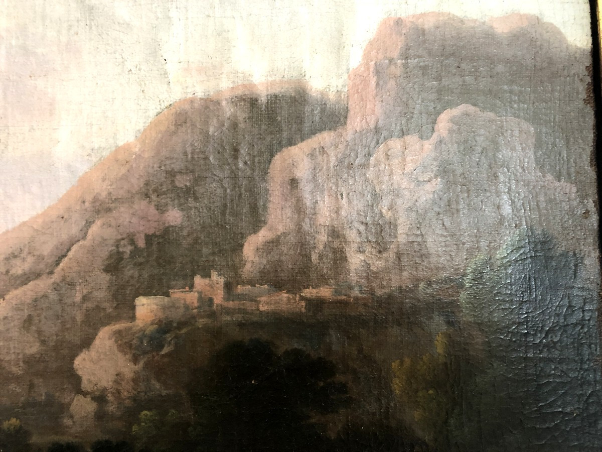 Huile sur toile, XVIIIème .-photo-3