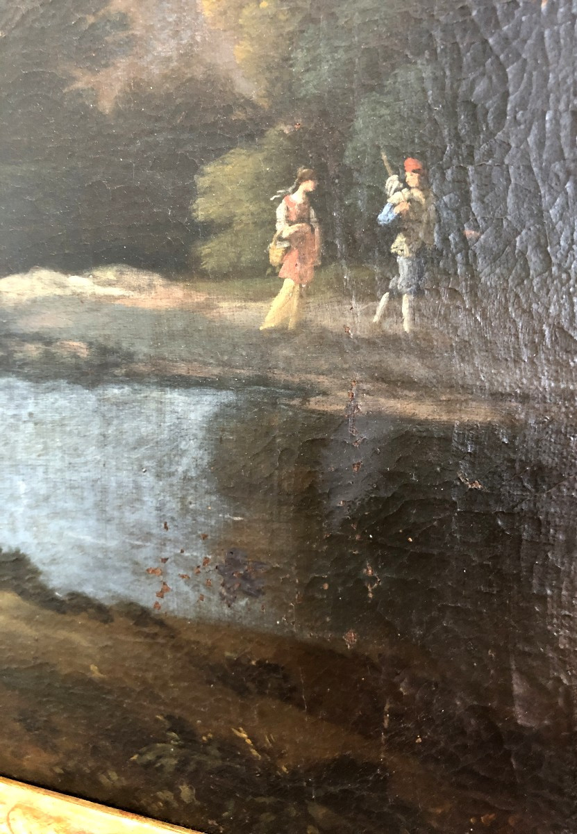 Huile sur toile, XVIIIème .-photo-5