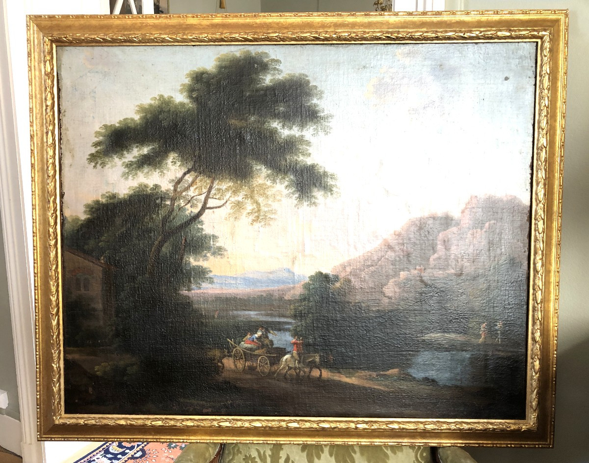 Huile sur toile, XVIIIème .