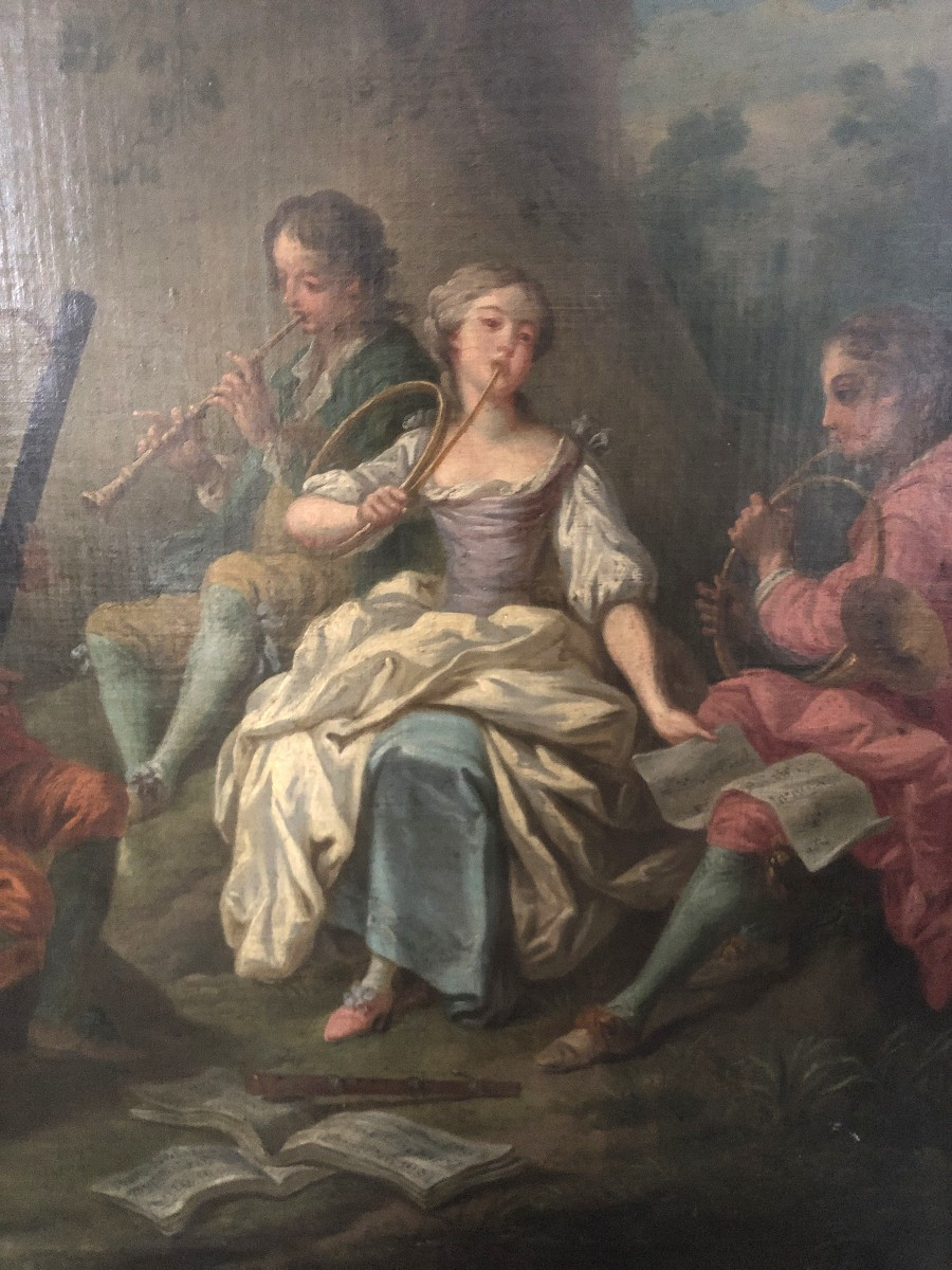 Grande toile de boiserie, XVIIIème .-photo-2