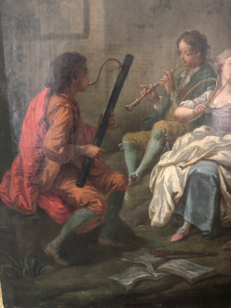 Grande toile de boiserie, XVIIIème .-photo-3
