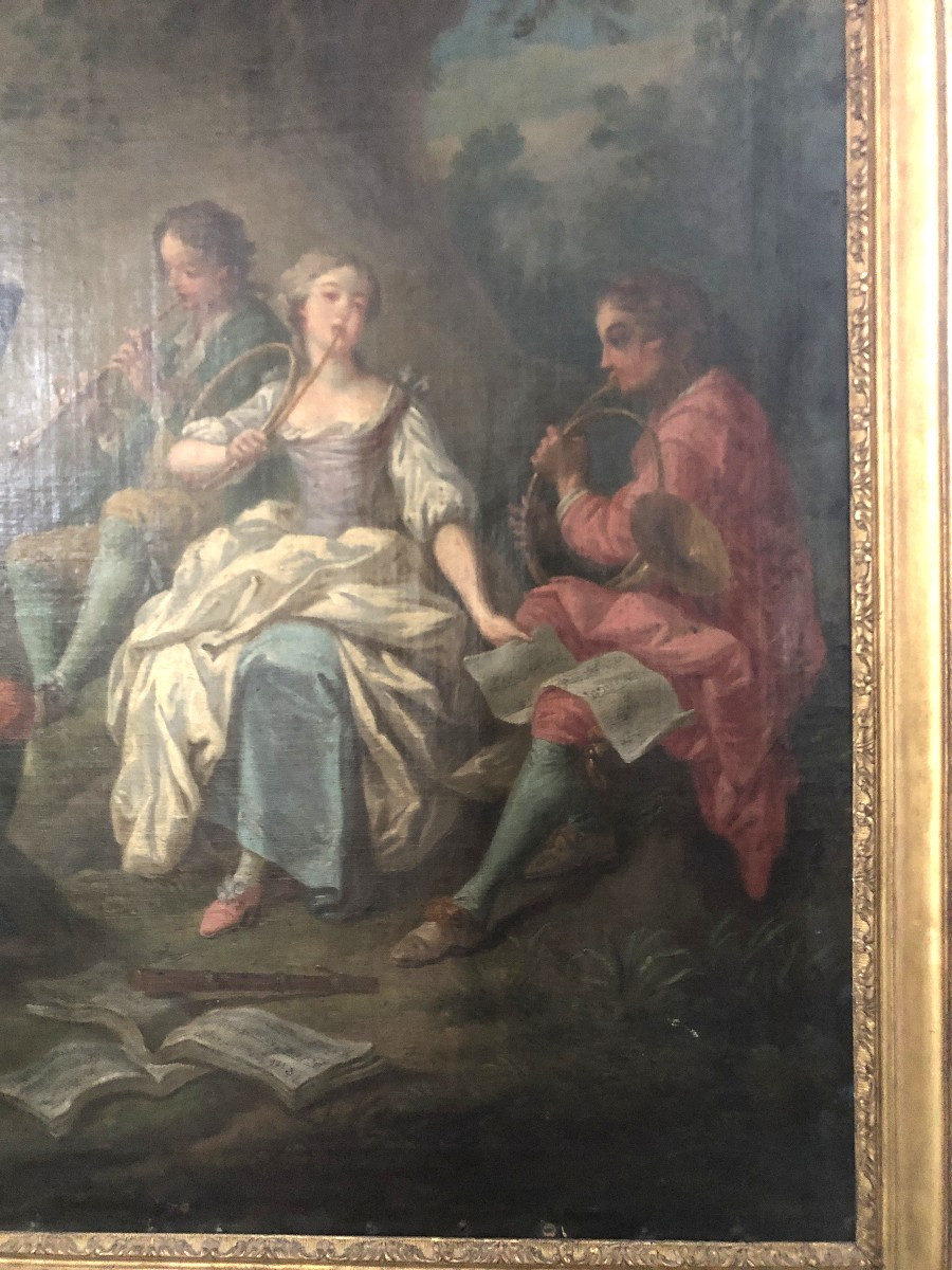Grande toile de boiserie, XVIIIème .-photo-3