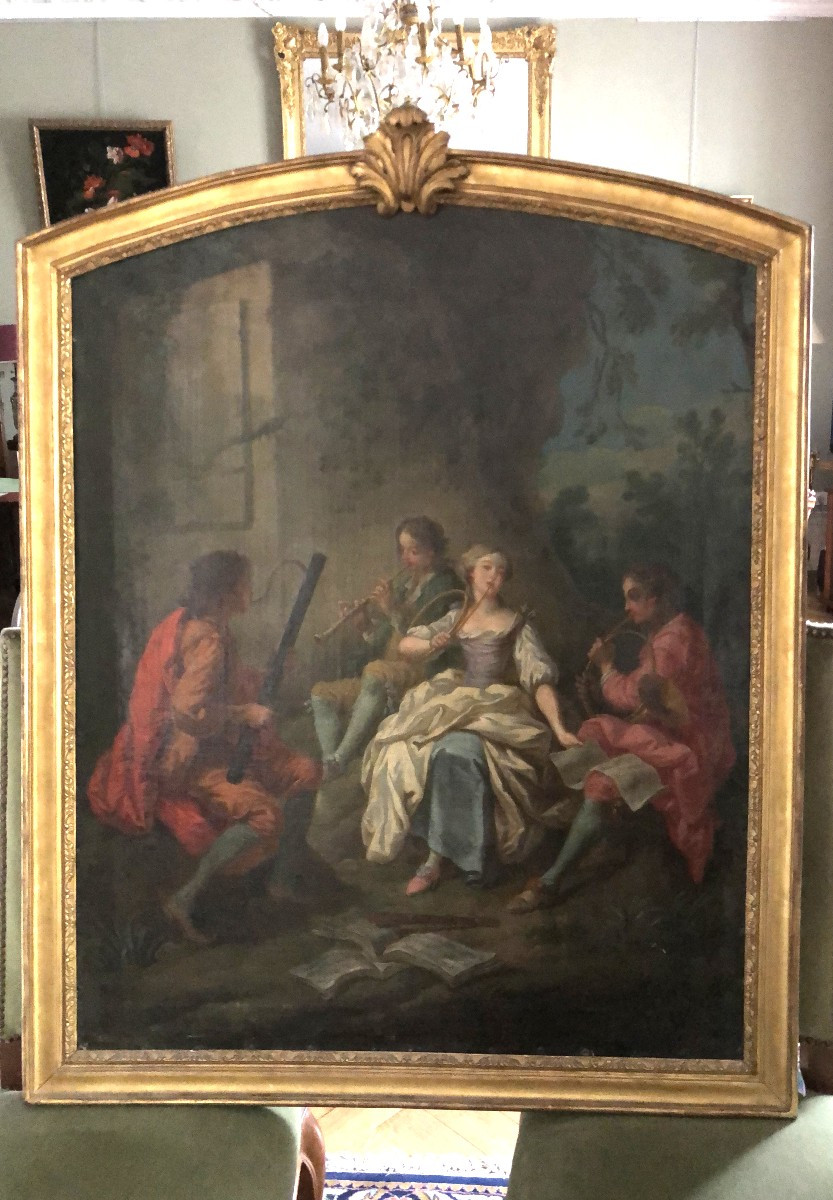 Grande toile de boiserie, XVIIIème .