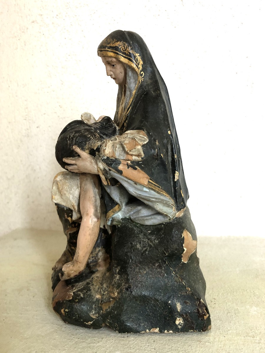 Pieta In Boxwood, 17th Century.-photo-3