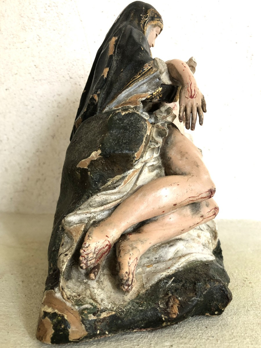 Pieta In Boxwood, 17th Century.-photo-5
