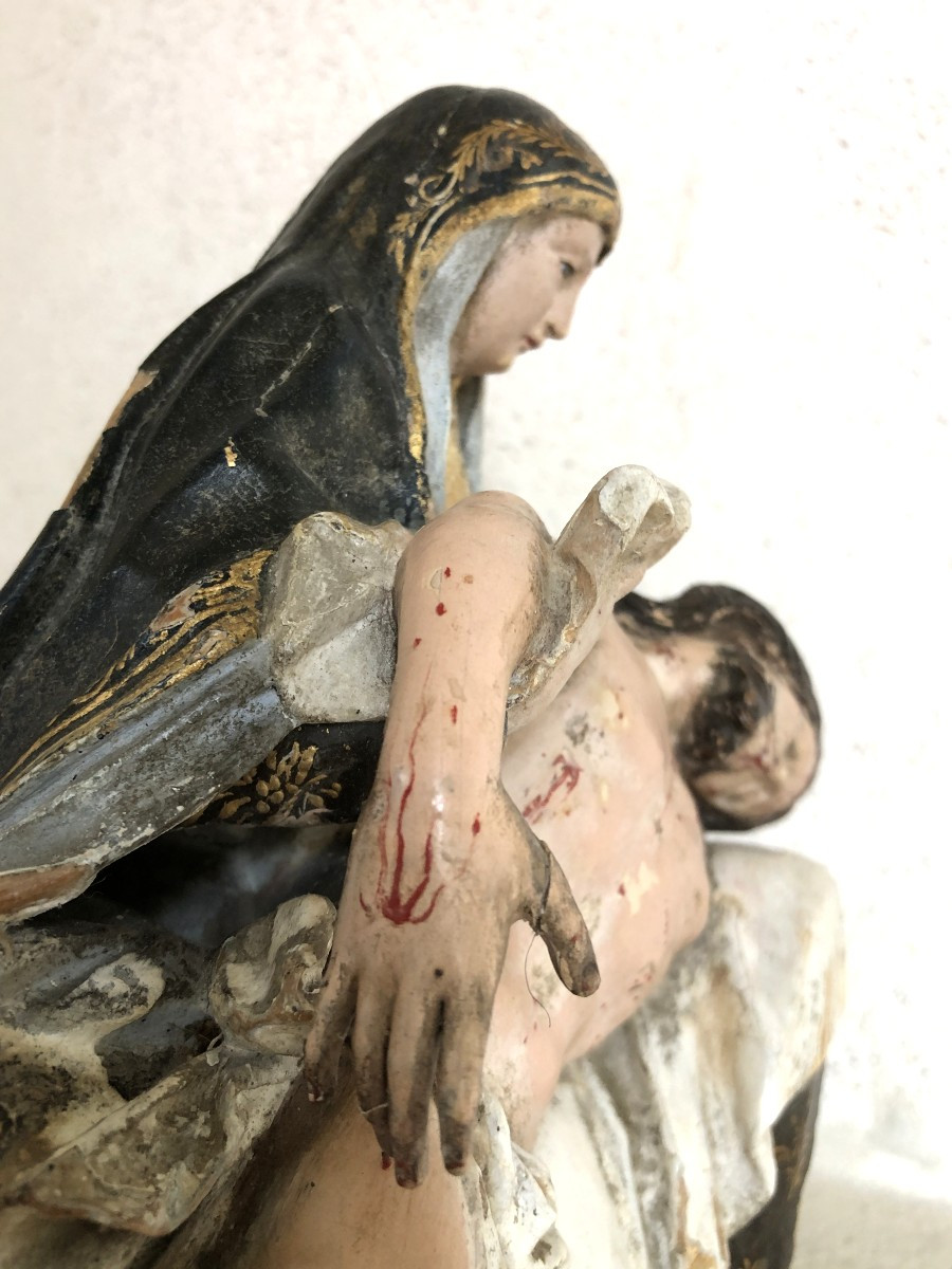 Pieta In Boxwood, 17th Century.-photo-6