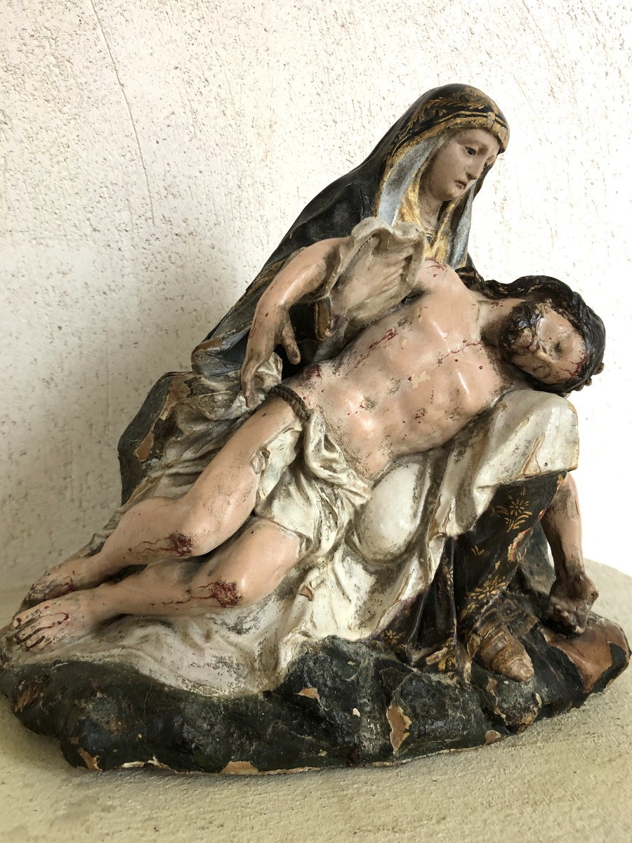 Pieta In Boxwood, 17th Century.-photo-7