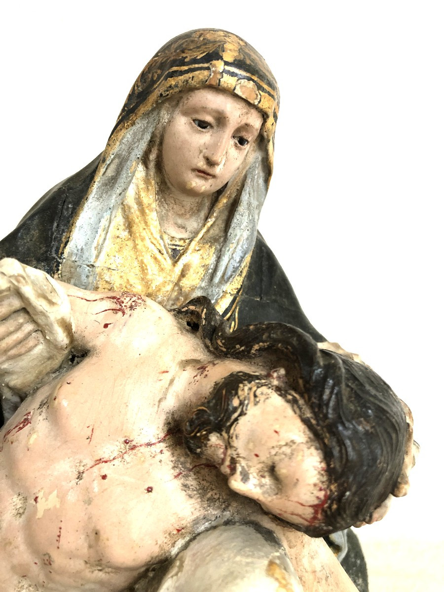 Pieta In Boxwood, 17th Century.