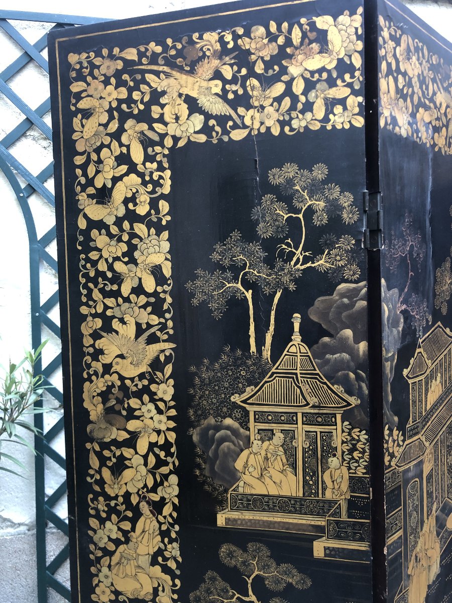 Paravent Chine, XIXème .-photo-3