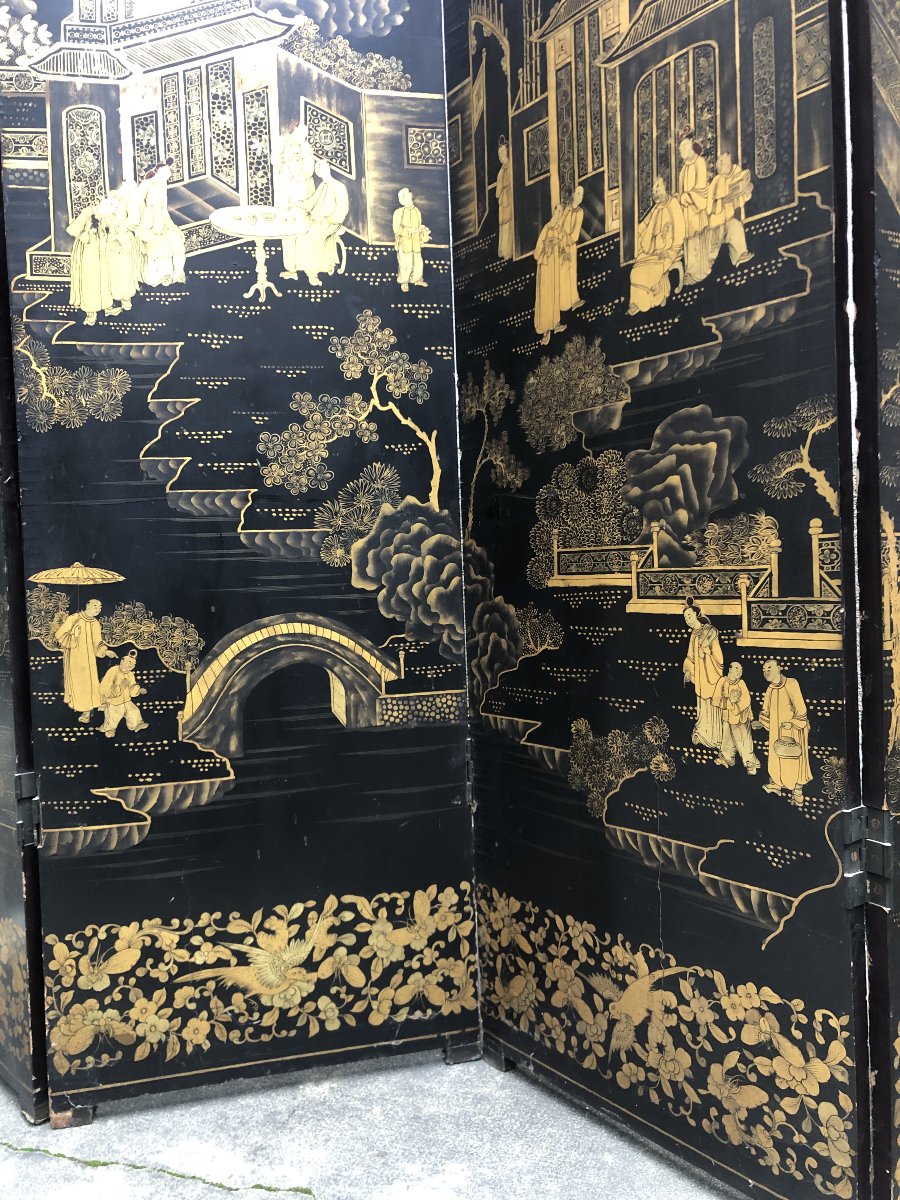 Paravent Chine, XIXème .-photo-4