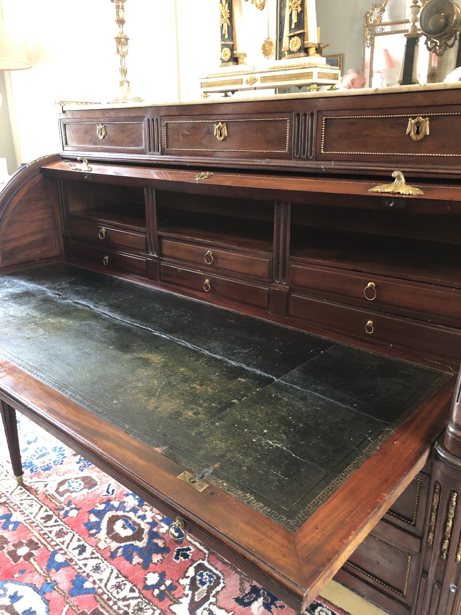 Large Cylinder Desk, 18th Century.-photo-1
