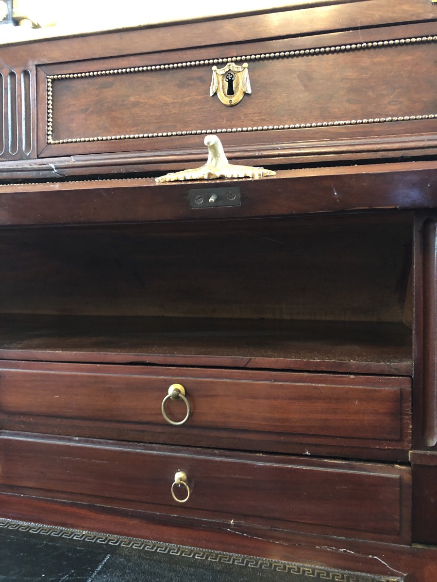 Large Cylinder Desk, 18th Century.-photo-2