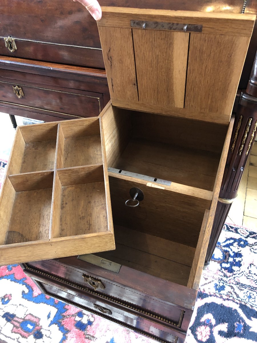 Large Cylinder Desk, 18th Century.-photo-7