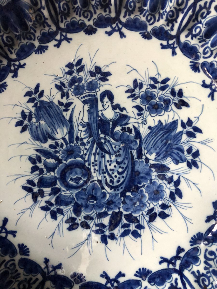 Grand plat Delft, XVIIIème .-photo-3