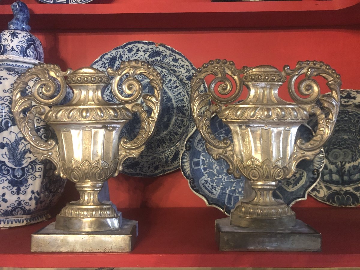 Pair Of Fin Holders, 18th Century.-photo-4