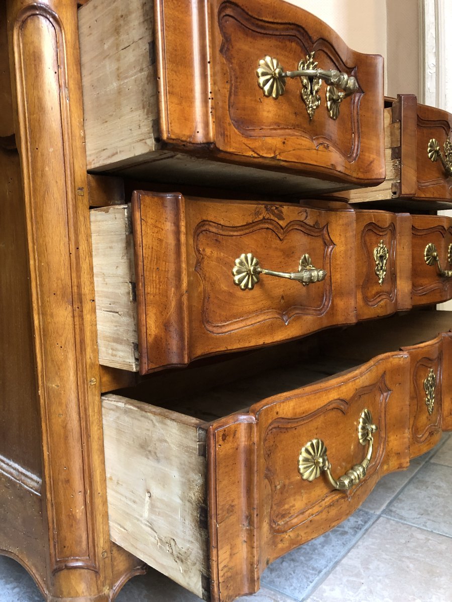 Crossbow Chest Of Drawers, 18th Century.-photo-3