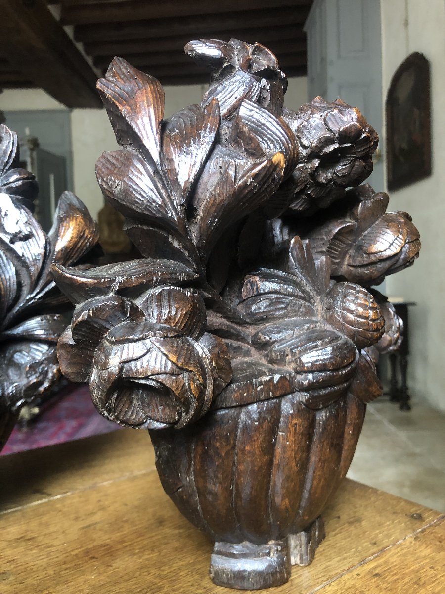 Vases fleuris, XVIIIème -photo-1