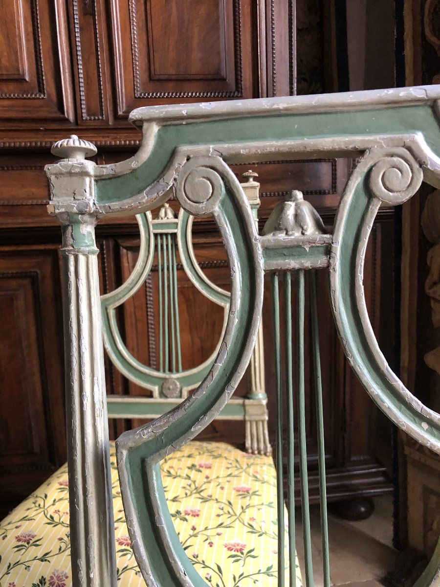 Chairs, 18th-century Directoire Style.-photo-3