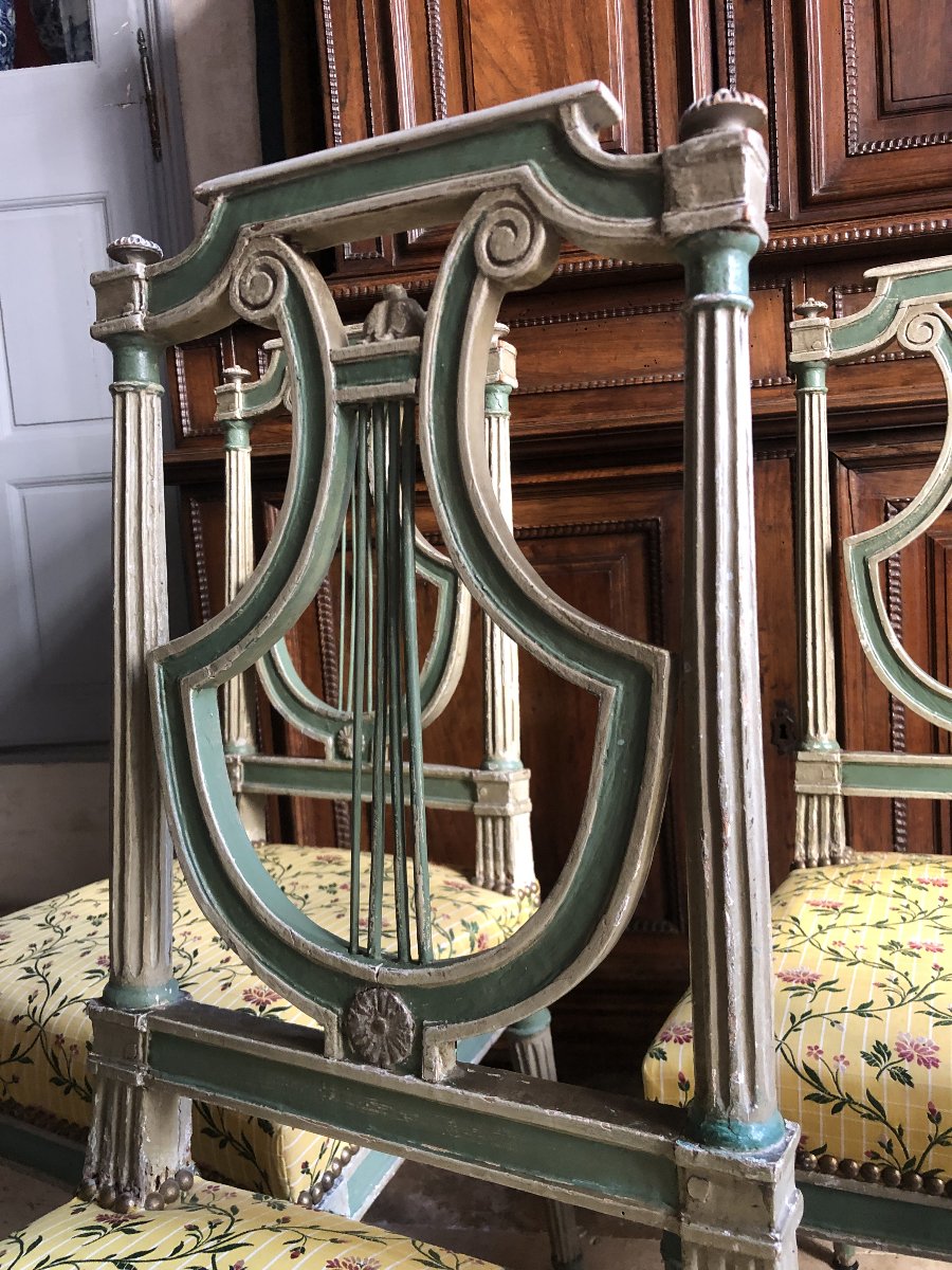 Chairs, 18th-century Directoire Style.-photo-4