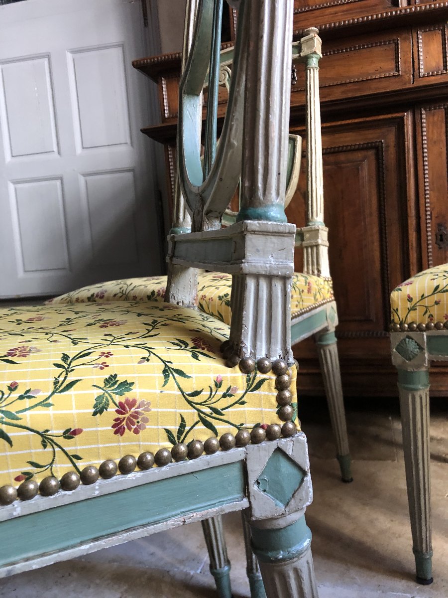 Chairs, 18th-century Directoire Style.-photo-2
