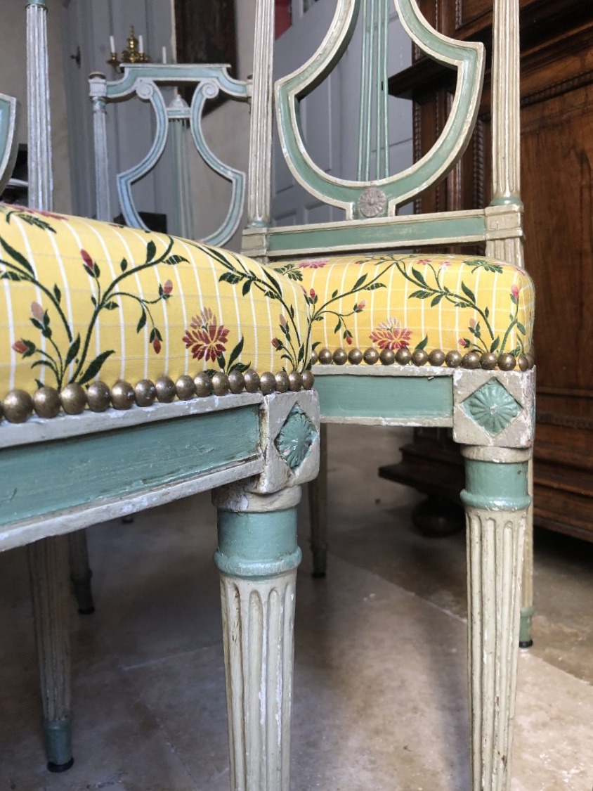 Chairs, 18th-century Directoire Style.-photo-7