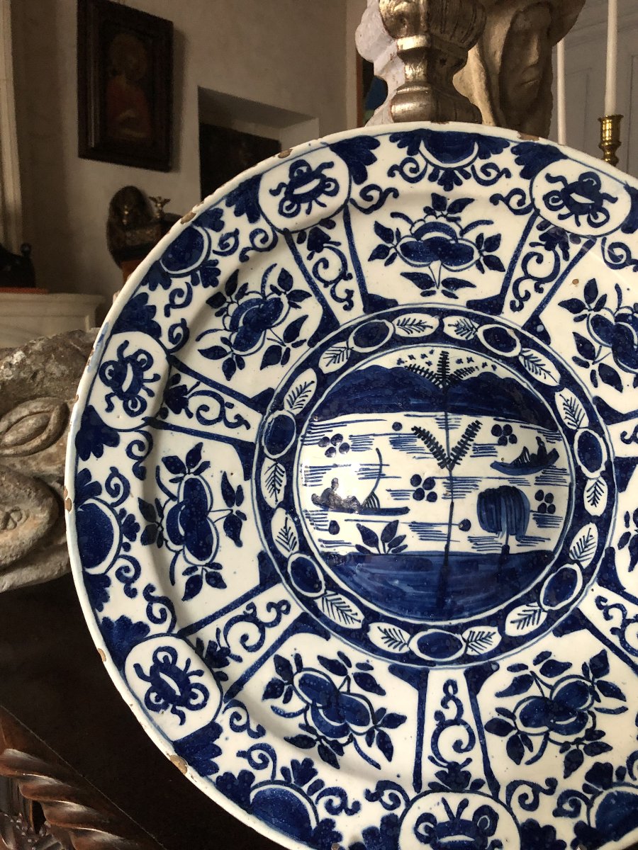 Delft Navel Dish, 18th Century.-photo-3