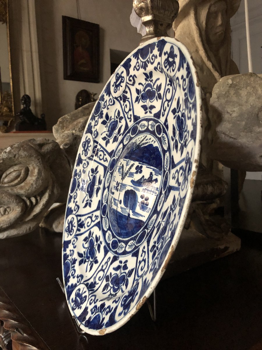 Delft Navel Dish, 18th Century.-photo-2