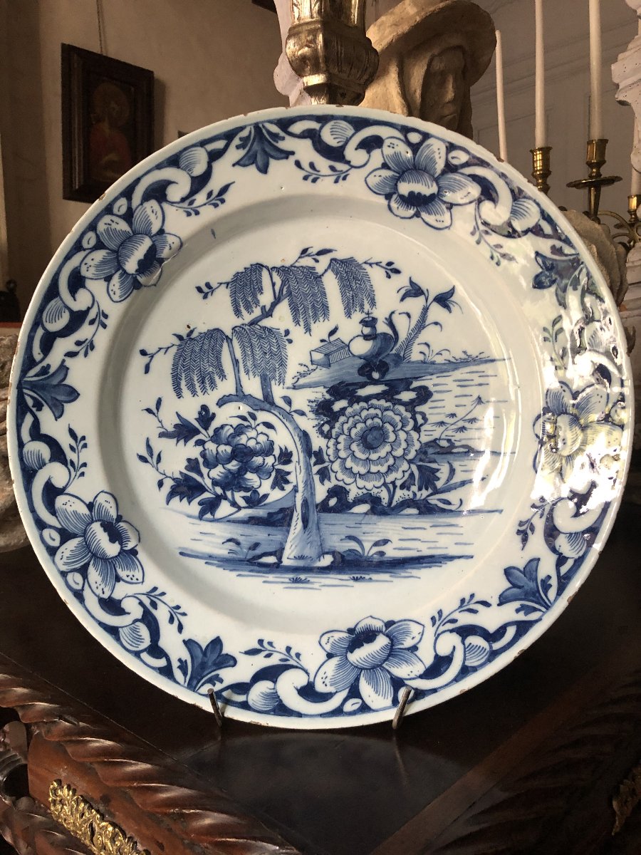 Delft Plate, 18th Century.