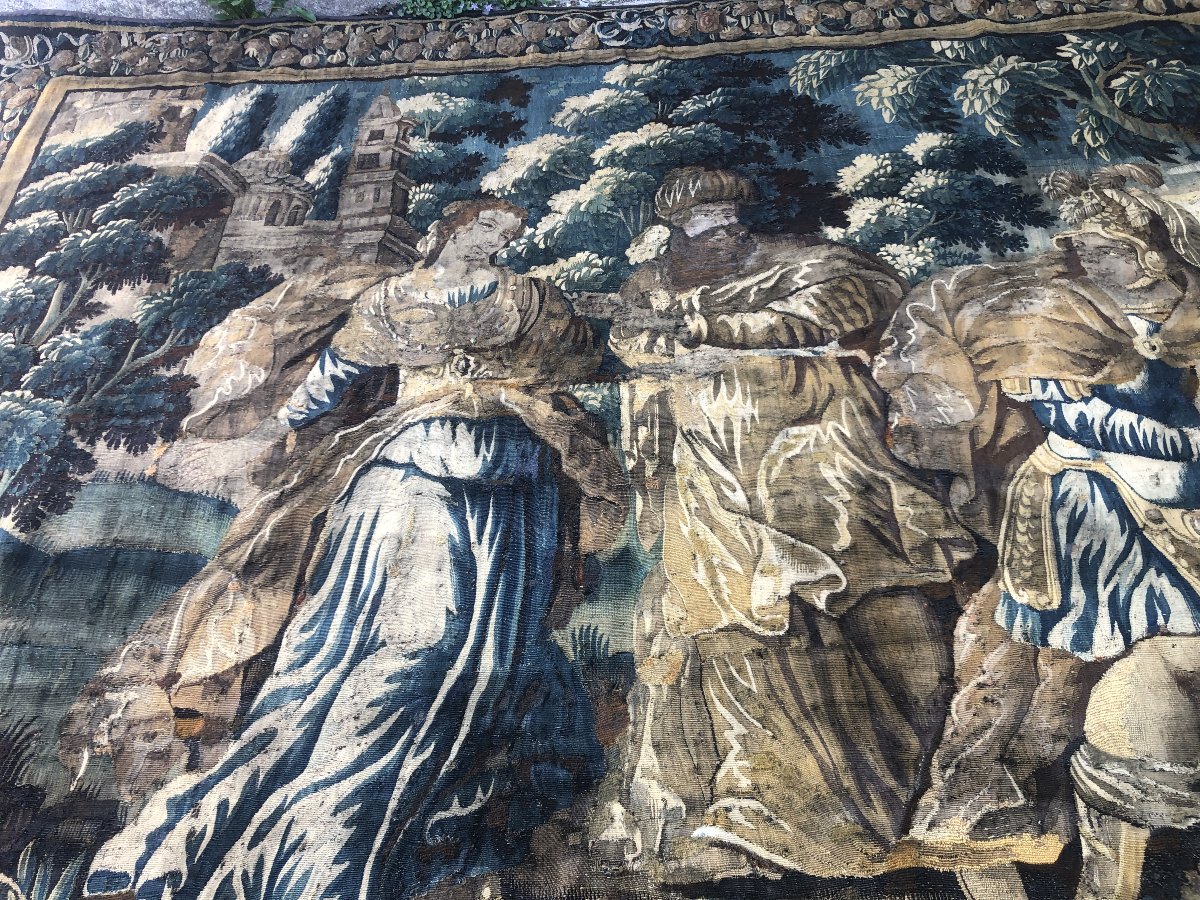 Grande tapisserie Aubusson, XVIIème .-photo-4