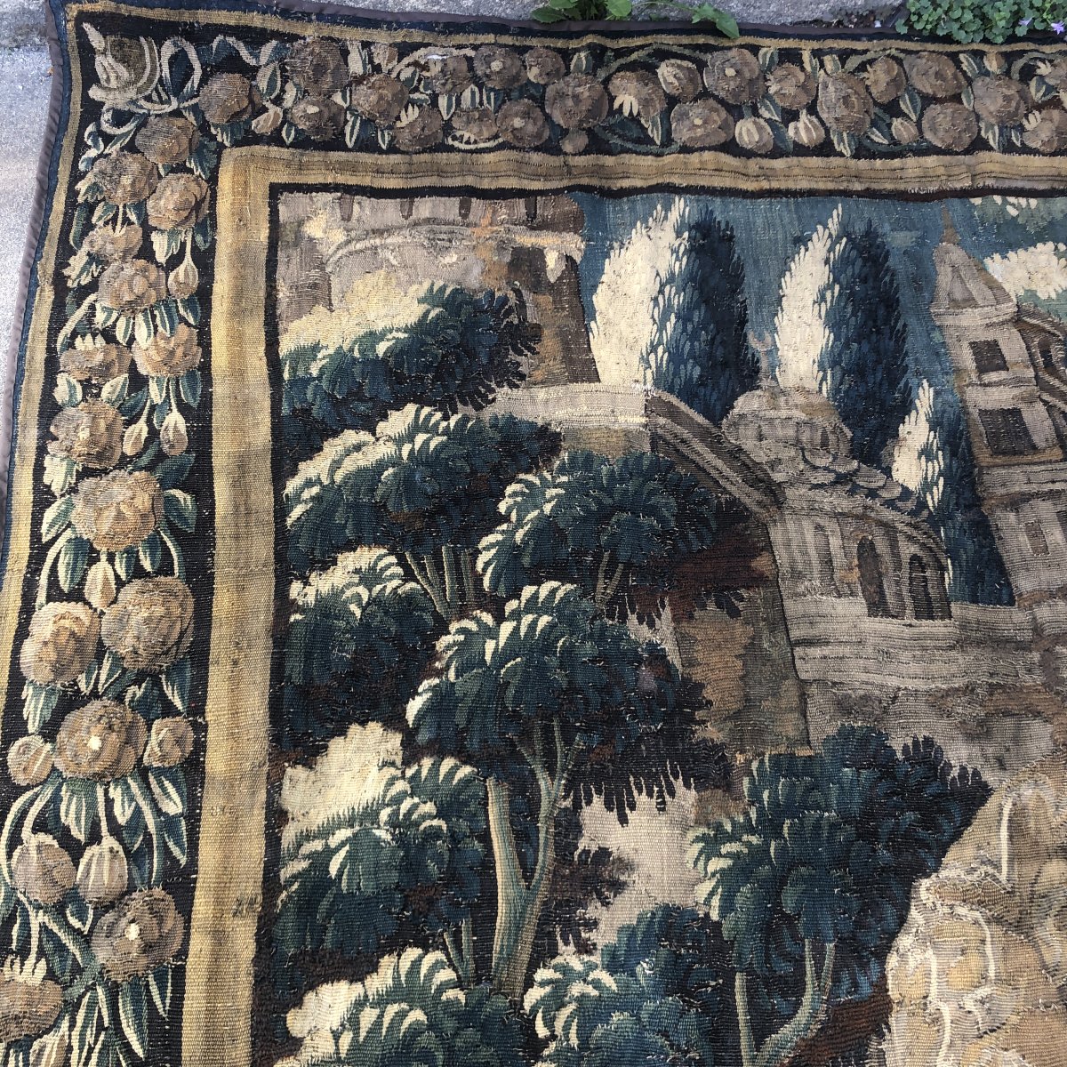 Grande tapisserie Aubusson, XVIIème .-photo-3