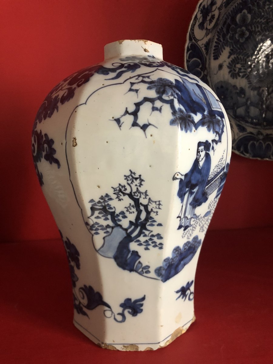 Vase Delft, XVIIIème .-photo-2