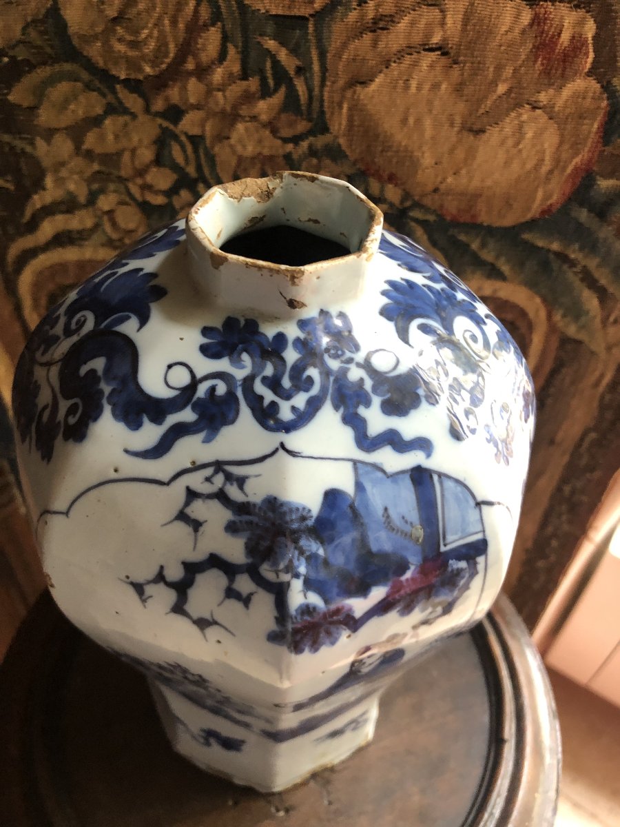 Vase Delft, XVIIIème .-photo-3