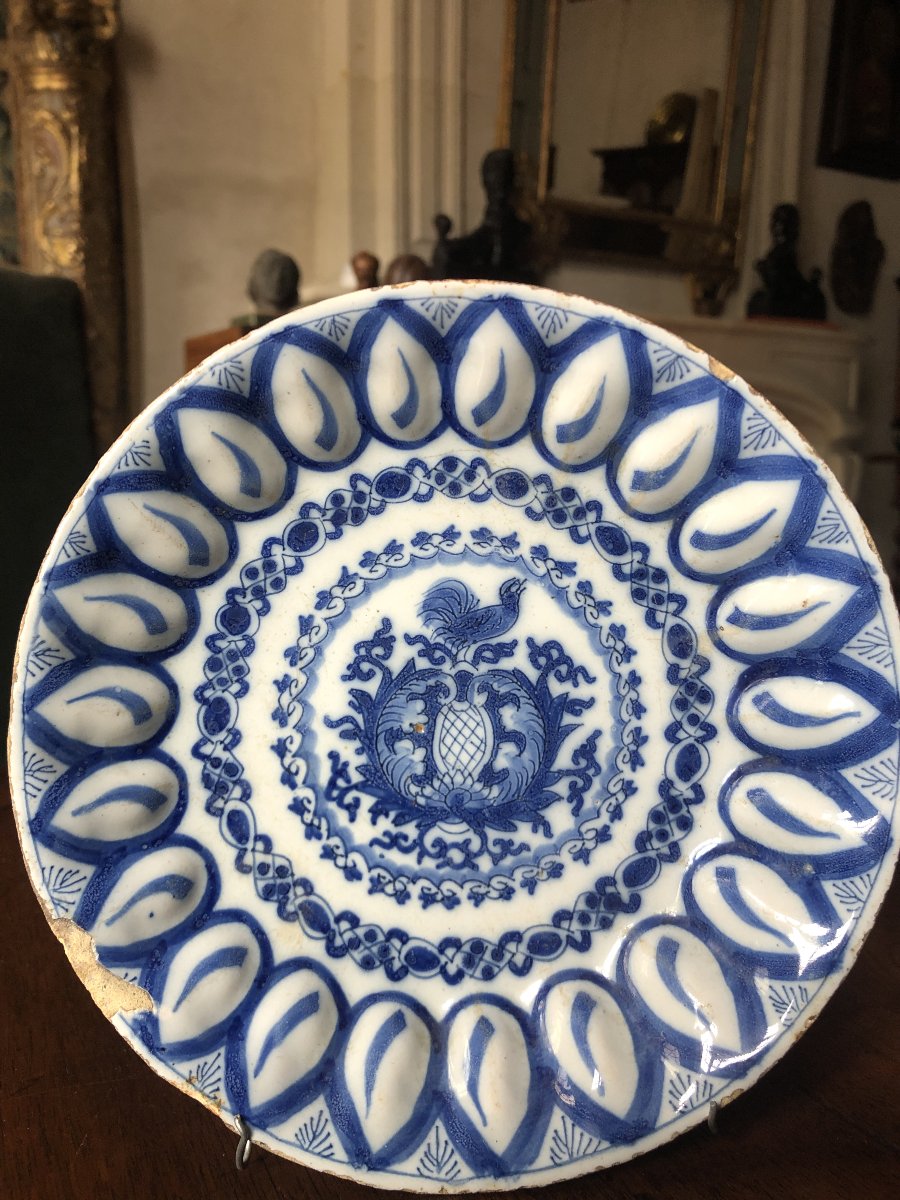 Paire de coupelles Delft, XVIIIème .-photo-2