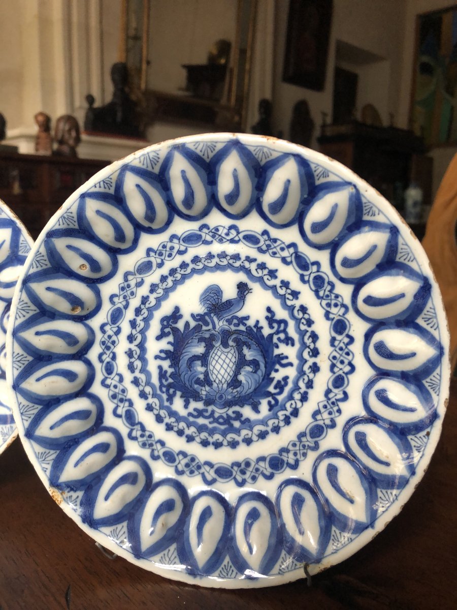 Paire de coupelles Delft, XVIIIème .-photo-3