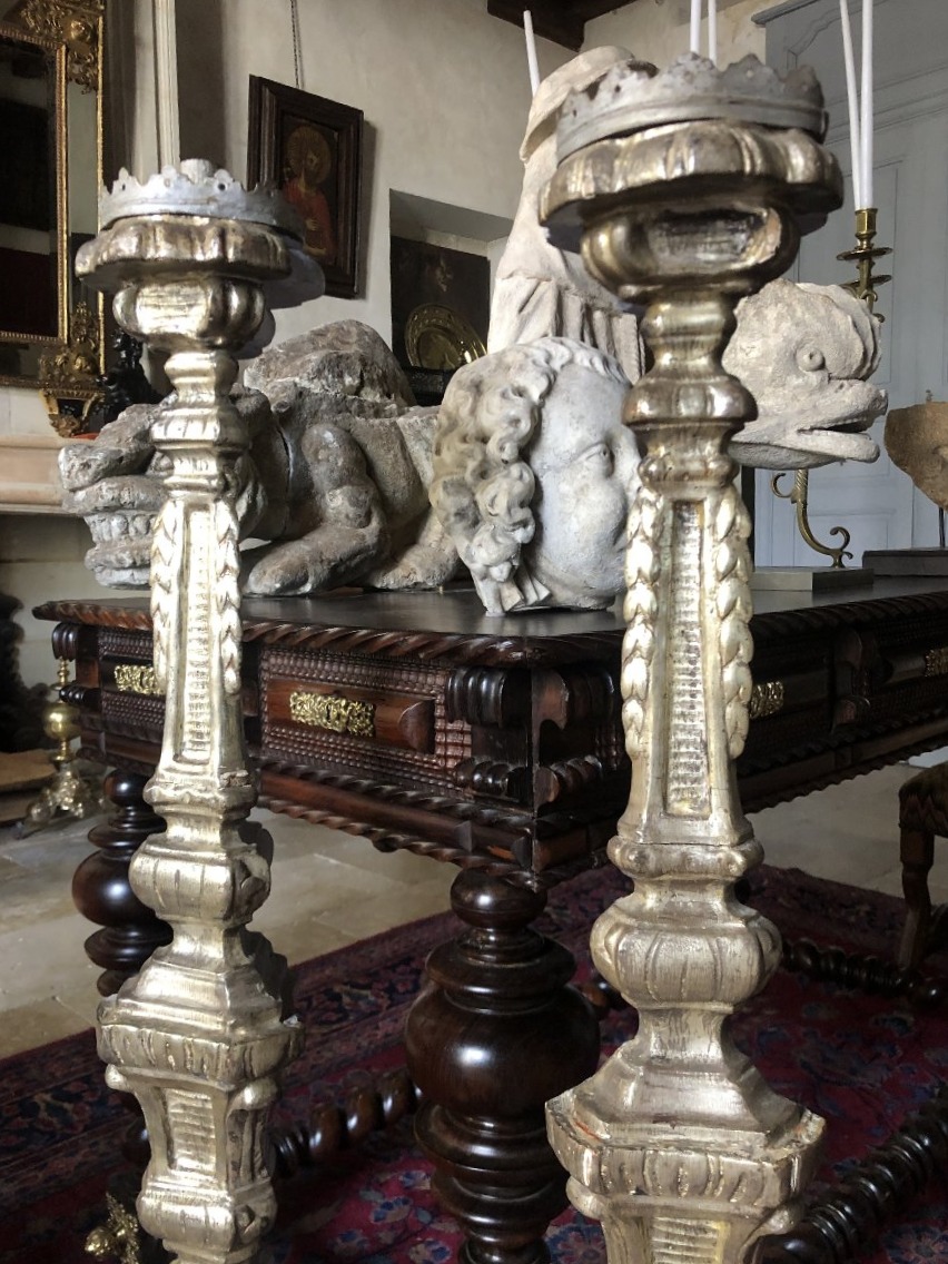 Very Large Candlesticks, 18th Century.-photo-3